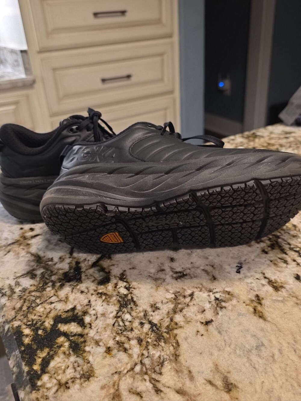 HOKAS Womens All-Black Slip-On Style Athletic Sneakers